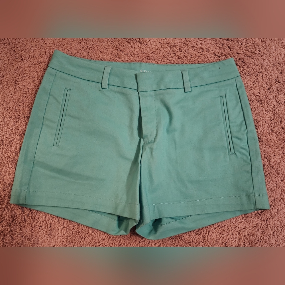 New Without Tags a.n.a size 8 aqua twill shorts